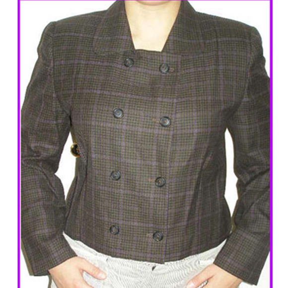 Amanda Smith lined wool jacket sz 10 houndstooth - Picture 2 of 15